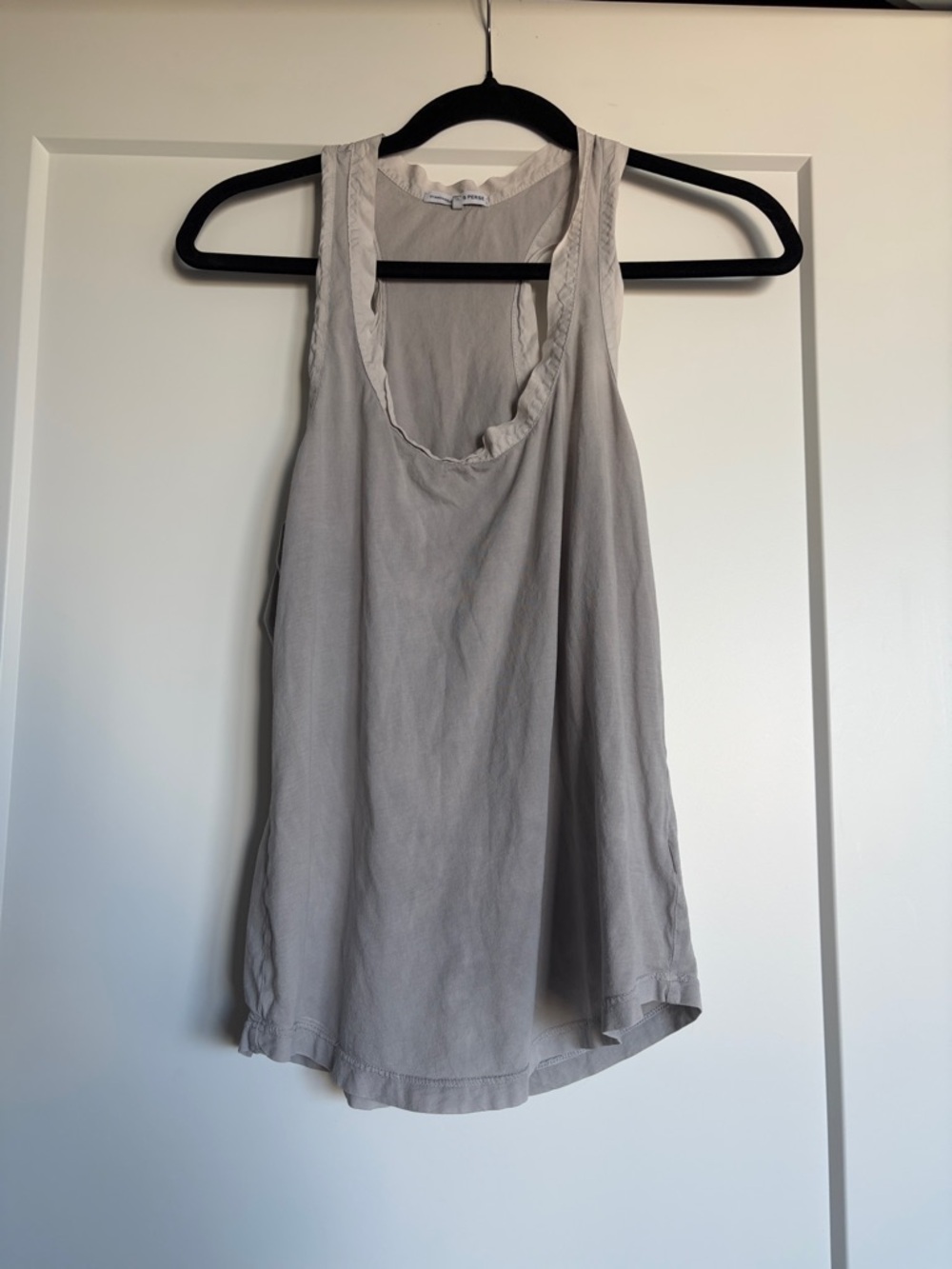 James perse supima cotton racerback contrast tank sz 2